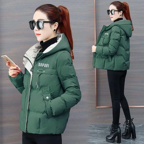 women's down & parkas 2022 winter jacket women hooded thick cotton padded parka female short coat slim warm outwear, Black
women's down & parkas 2022 winter jacket women hooded thick cotton padded parka female short coat slim warm outwear, Black