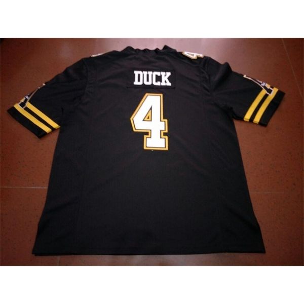 001 app state mountaineers clifton duck #4 real full embroidery college jersey size s-4xl or custom any name or number jersey, Black
001 app state mountaineers clifton duck #4 real full embroidery college jersey size s-4xl or custom any name or number jersey, Black