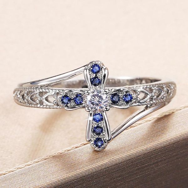 wedding rings huitan delicate cross shape women ring white blue cu zirconia stone bridal fashion jewelry ly, Slivery;golden
wedding rings huitan delicate cross shape women ring white blue cu zirconia stone bridal fashion jewelry ly, Slivery;golden