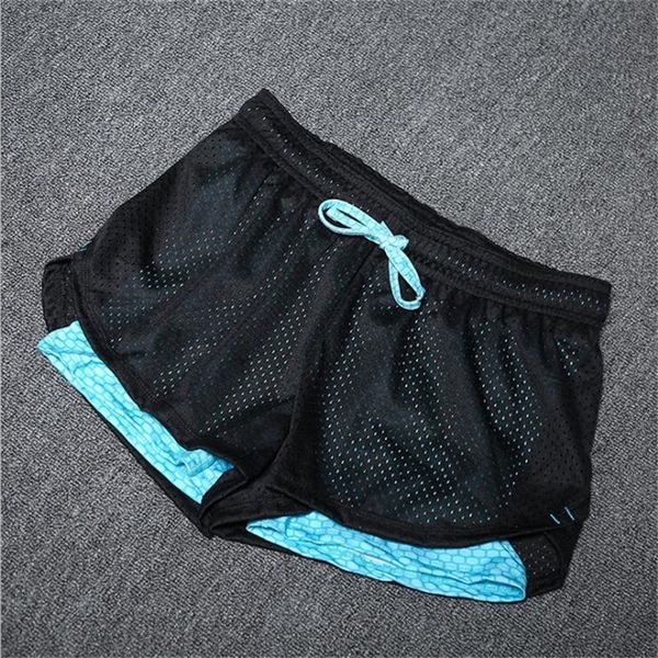 summer women cotton mesh short pants work-out two layer fitness fold short pants cool wear drawstring clothing 210306, White;black
summer women cotton mesh short pants work-out two layer fitness fold short pants cool wear drawstring clothing 210306, White;black