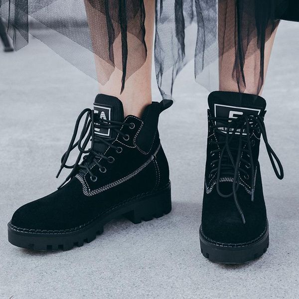 boots 2021 casual must-have in winter, Black