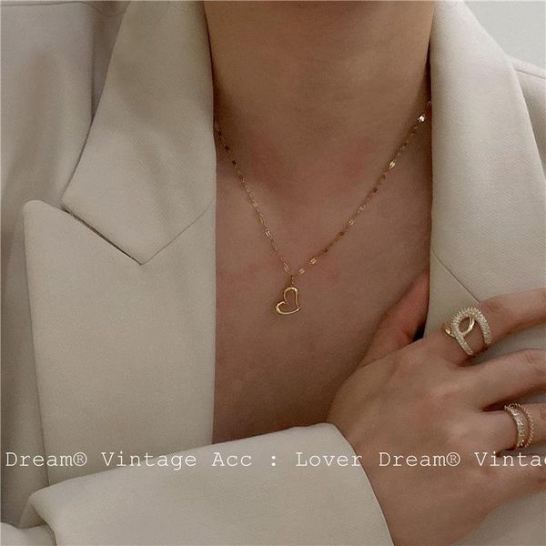 pendant necklaces korean fashion gold colour neck chain for female metal hollow geometric heart necklace women's trendy jewelry, Silver
pendant necklaces korean fashion gold colour neck chain for female metal hollow geometric heart necklace women's trendy jewelry, Silver