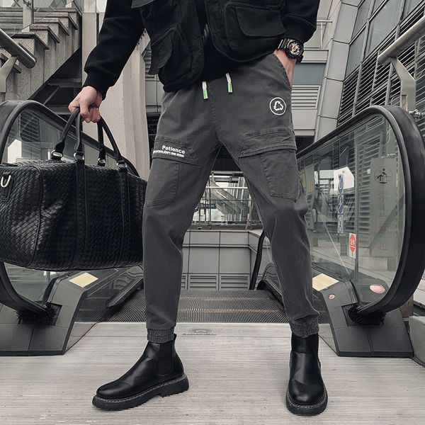 new moda 2021 primavera nova magro ajuste dos homens corredores hip hop streetwear todos os jogos casual calas tornozelo comprimento g8pb, Black 
new moda 2021 primavera nova magro ajuste dos homens corredores hip hop streetwear todos os jogos casual calas tornozelo comprimento g8pb, Black