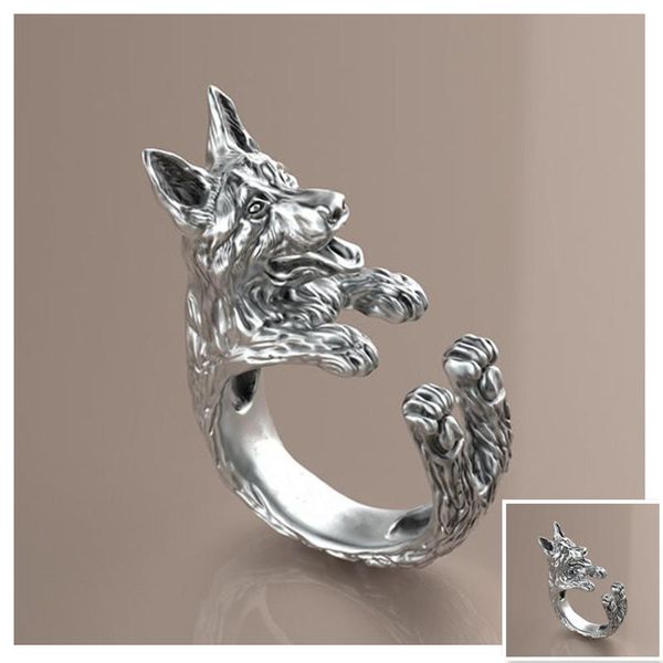 cluster rings drop anel vintage retro german shepherd ring size hippie animal dog summer jewelry for pet, Golden;silver
cluster rings drop anel vintage retro german shepherd ring size hippie animal dog summer jewelry for pet, Golden;silver