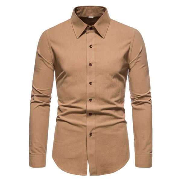 men's casual shirts parklees 2021 autumn cotton linen brown shirt men long sleeve solid slim button up office business dress camisas, White;black
men's casual shirts parklees 2021 autumn cotton linen brown shirt men long sleeve solid slim button up office business dress camisas, White;black