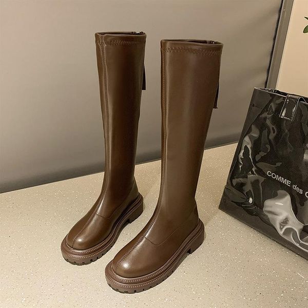 boots women's autumn thigh high heels boots-women round toe female shoes zipper clogs platform luxury designer lo, Black
boots women's autumn thigh high heels boots-women round toe female shoes zipper clogs platform luxury designer lo, Black