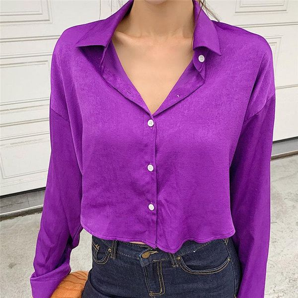 women's blouses & shirts purple retro high waist ol streetwear 2021 quality feminine vintage chic all match women short, White
women's blouses & shirts purple retro high waist ol streetwear 2021 quality feminine vintage chic all match women short, White
