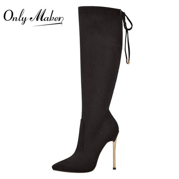 boots onlymaker women's pointed toe side zip 12cm metal high heel stiletto stretch over the knee red black flock
boots onlymaker women's pointed toe side zip 12cm metal high heel stiletto stretch over the knee red black flock