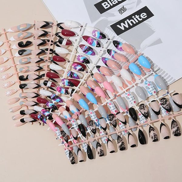 false nails 24pcs/set full cover glossy nail tips flower pattern sky design art manicure sharp fake extension, Red;gold
false nails 24pcs/set full cover glossy nail tips flower pattern sky design art manicure sharp fake extension, Red;gold