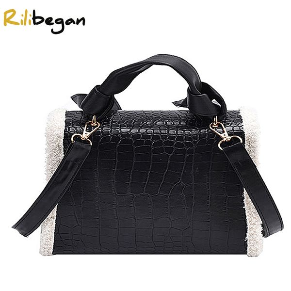 women fashion alligator pattern handle leather pu vintage wool side crossbody handbags
women fashion alligator pattern handle leather pu vintage wool side crossbody handbags