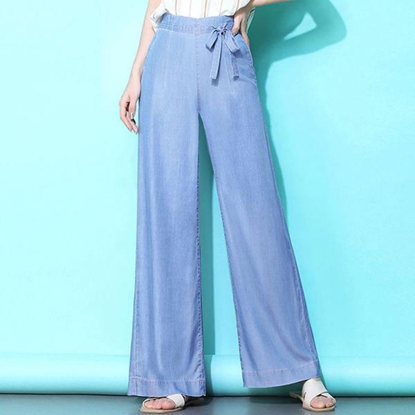 women's pants & capris spring summer fashion women tencel wide leg high waist thin straight trousers blue denim casual long d59, Black;white
women's pants & capris spring summer fashion women tencel wide leg high waist thin straight trousers blue denim casual long d59, Black;white