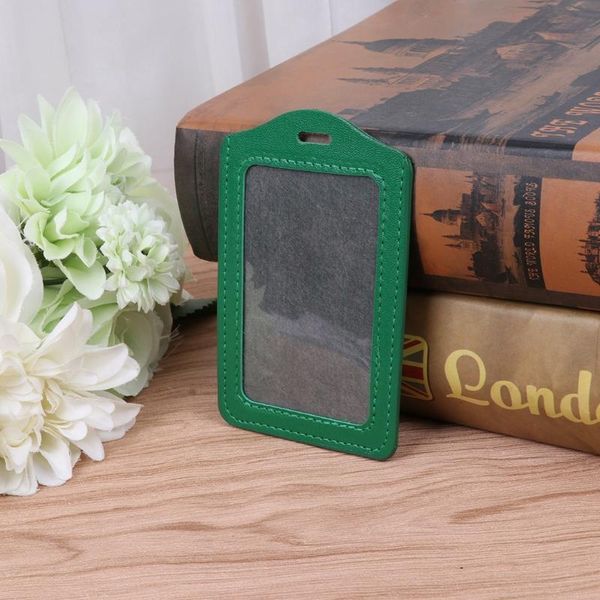 card holders 10 colors id window business work holder leather case badge vertical type, Brown;gray
card holders 10 colors id window business work holder leather case badge vertical type, Brown;gray