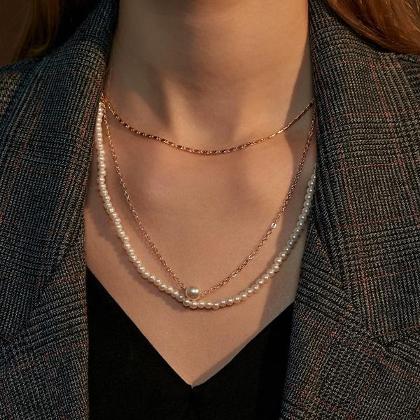 chokers 2021 multilayer chain gold choker necklace women korean style pearl pendant fashion jewelry collar gifts, Golden;silver
chokers 2021 multilayer chain gold choker necklace women korean style pearl pendant fashion jewelry collar gifts, Golden;silver