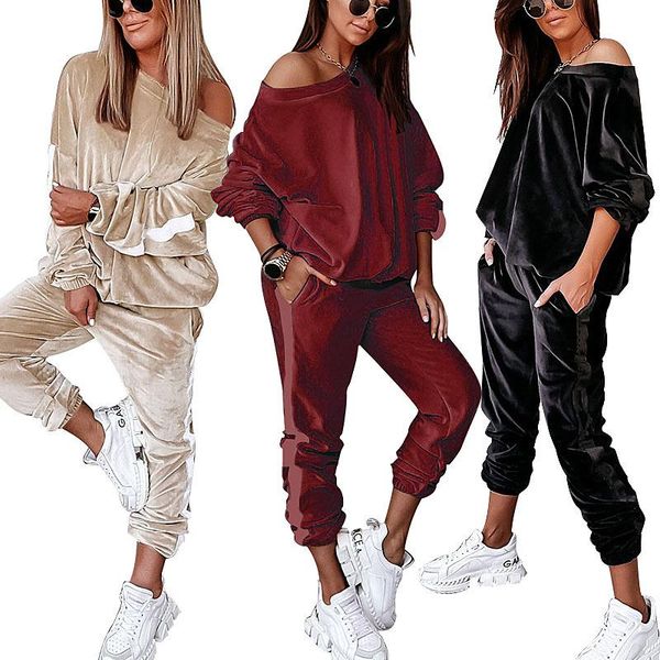women's tracksuits 2021 autumn and winter style long-sleeved trousers with zipper strips gold velvet casual suit women, Gray
women's tracksuits 2021 autumn and winter style long-sleeved trousers with zipper strips gold velvet casual suit women, Gray