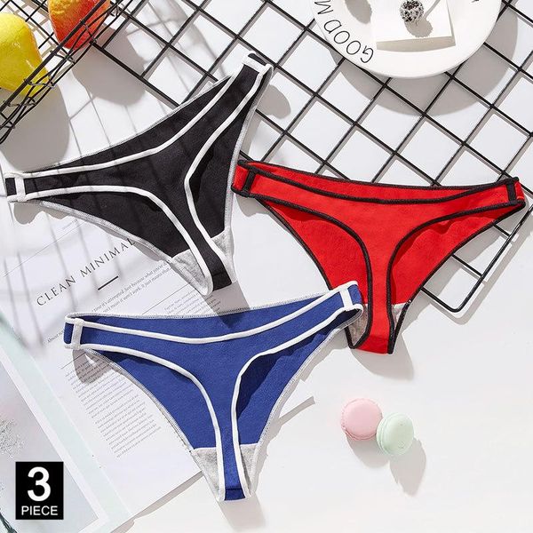 women's panties thong woman cotton sports panty seamless t-back 3 pcs briefs female underwear soft g-string set drop, Black;pink
women's panties thong woman cotton sports panty seamless t-back 3 pcs briefs female underwear soft g-string set drop, Black;pink