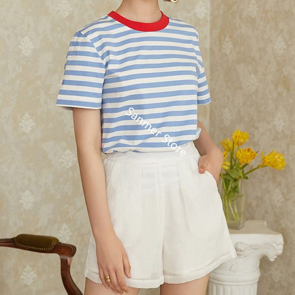 2021 new 100% algodo o pescoo camiseta listrado manga curta solta senhora casual t feminino pulver primavera vero qwbt, White
2021 new 100% algodo o pescoo camiseta listrado manga curta solta senhora casual t feminino pulver primavera vero qwbt, White