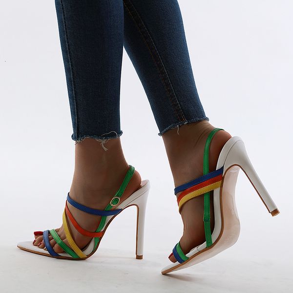 2021 new fashion women ladies narrow band mixed color sandals high heel buckle strap pointed toe party pumps no5n, Black
2021 new fashion women ladies narrow band mixed color sandals high heel buckle strap pointed toe party pumps no5n, Black