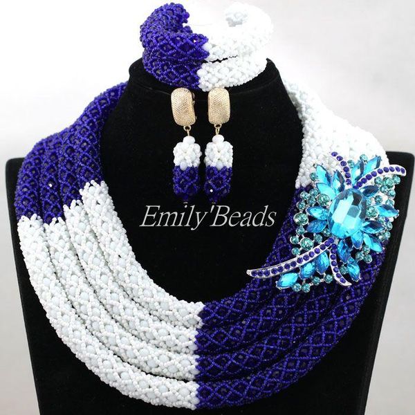 earrings & necklace chunky african costume beads jewelry set nigerian wedding white crystal bracelet alj344, Silver
earrings & necklace chunky african costume beads jewelry set nigerian wedding white crystal bracelet alj344, Silver