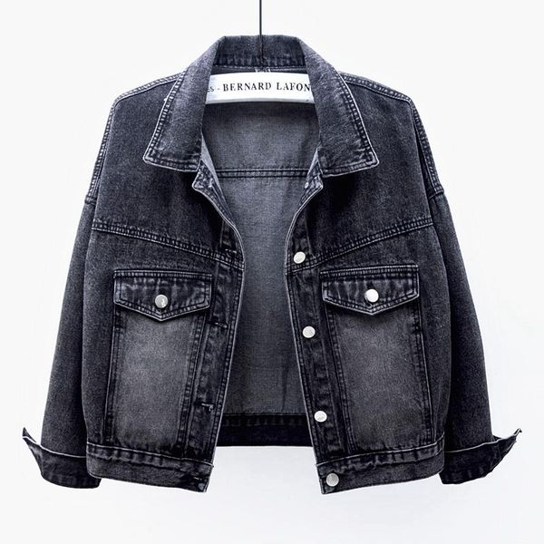 women's jackets autumn fashion pocket denim jacket coat women chaqueta mujer vintage black blue outwear big size loose short jeans fema, Black;brown
women's jackets autumn fashion pocket denim jacket coat women chaqueta mujer vintage black blue outwear big size loose short jeans fema, Black;brown