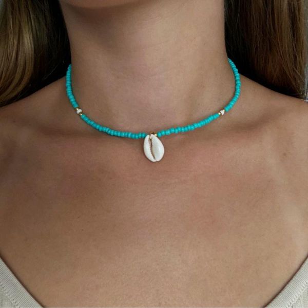 chokers bohemian green beads shell pendant necklace for women girls charming beaded choker summer beach statement jewelry wholesale, Golden;silver
chokers bohemian green beads shell pendant necklace for women girls charming beaded choker summer beach statement jewelry wholesale, Golden;silver