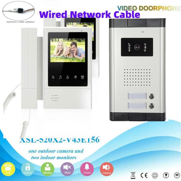 video door phones wired 100m network cable intercom 4.3 inch monitor phone doorbell system for 6/5/4 apartment
video door phones wired 100m network cable intercom 4.3 inch monitor phone doorbell system for 6/5/4 apartment