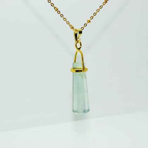 pendant necklaces purple green faceted natural stone women necklace rose gold point crystal fluorite, Silver
pendant necklaces purple green faceted natural stone women necklace rose gold point crystal fluorite, Silver