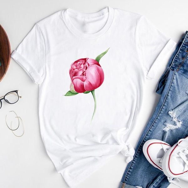 women's t-shirt women graphic cartoon floral flower 90s trend short sleeve summer fashion print female clothes tees tshirt, White
women's t-shirt women graphic cartoon floral flower 90s trend short sleeve summer fashion print female clothes tees tshirt, White