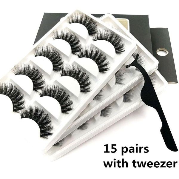 false eyelashes wholesale 15 pairs 3d mink lashes natural dramatic fluffy soft volume cross reusable eyelash makeup with tweezer
false eyelashes wholesale 15 pairs 3d mink lashes natural dramatic fluffy soft volume cross reusable eyelash makeup with tweezer