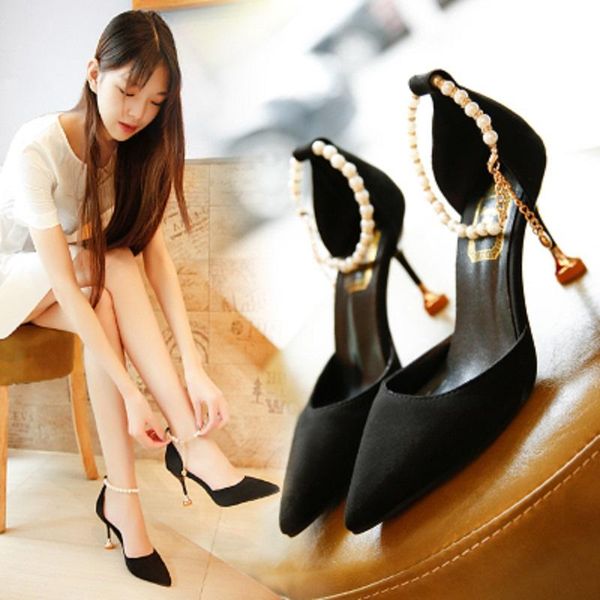 dress shoes 2021 spring beaded pointed toe women's tide stiletto single korean style wild, Black
dress shoes 2021 spring beaded pointed toe women's tide stiletto single korean style wild, Black