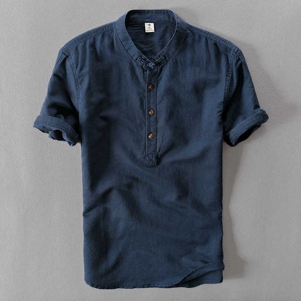 summer brand shirt men short sleeve loose thin cotton linen male fashion solid color trend o-neck tees 210809, White;black
summer brand shirt men short sleeve loose thin cotton linen male fashion solid color trend o-neck tees 210809, White;black