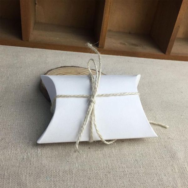 gift wrap 50pcs promotion pillow shape kraft jewelry candy box craft paper wedding favor pie party bags eco friendly