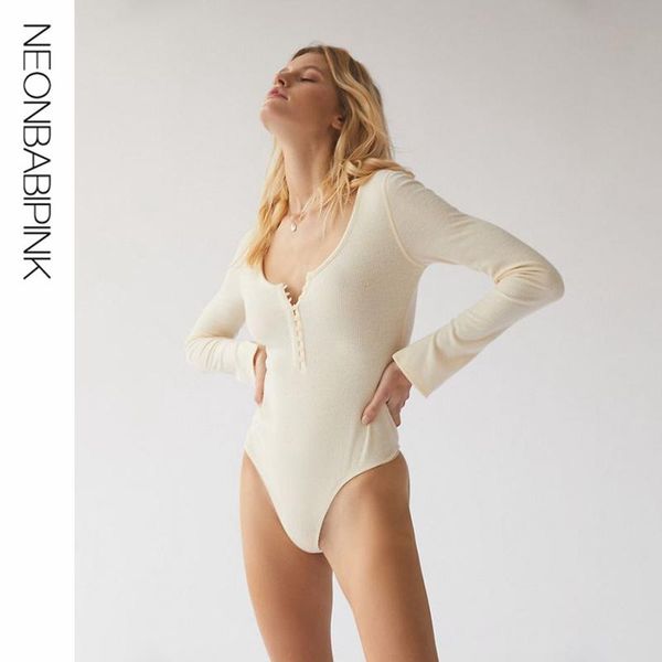 women's jumpsuits & rompers neonbabipink button down ribbed knitted bodysuit bodycon long sleeve bodysuits women clothes 2021 spri, Black;white
women's jumpsuits & rompers neonbabipink button down ribbed knitted bodysuit bodycon long sleeve bodysuits women clothes 2021 spri, Black;white