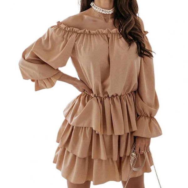casual dresses 2021 mini dress women elegant long sleeve solid color autumn cascading ruffle hem fashion slash neck a-line party, Black;gray
casual dresses 2021 mini dress women elegant long sleeve solid color autumn cascading ruffle hem fashion slash neck a-line party, Black;gray