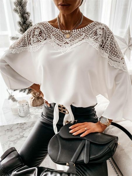 women's blouses & shirts 2021 women blouse shirt lace patchwork female formal long sleeve hollow out white black ol work elegant
women's blouses & shirts 2021 women blouse shirt lace patchwork female formal long sleeve hollow out white black ol work elegant
