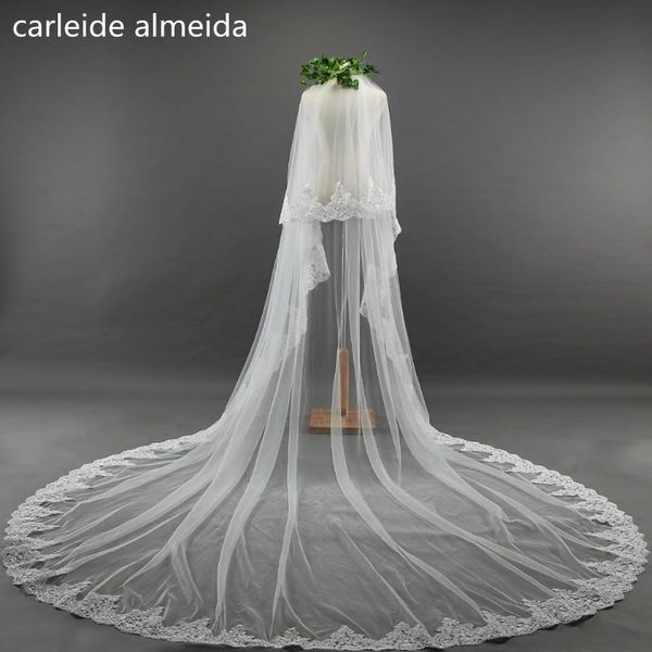 bridal veils 3.5m*3m length cathedral wedding veil with comb lace appliques accessories two layers veu de noiva duvak, Black
bridal veils 3.5m*3m length cathedral wedding veil with comb lace appliques accessories two layers veu de noiva duvak, Black