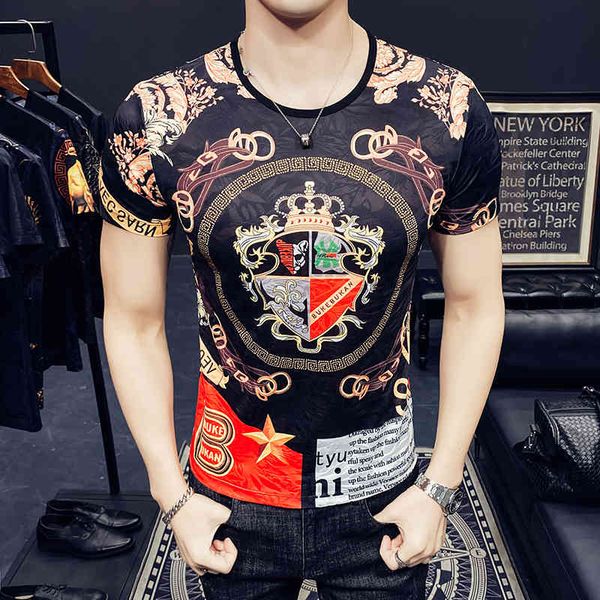 men's t-shirts brand luxury printed t-shirt retro short sleeve summer ice silk breathable o-neck shirts streetwear social clo, White;black
men's t-shirts brand luxury printed t-shirt retro short sleeve summer ice silk breathable o-neck shirts streetwear social clo, White;black