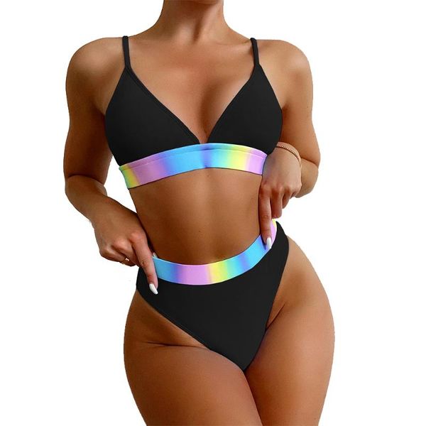 women's swimwear solid color high waist womens swimsuit european american fashion bikini beachwear summer beach surfing sports, White;black
women's swimwear solid color high waist womens swimsuit european american fashion bikini beachwear summer beach surfing sports, White;black
