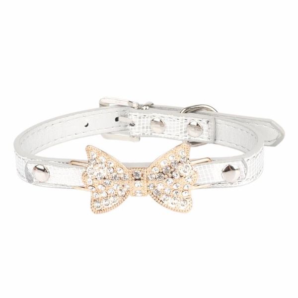 crystal golden bowknot dogs collars glossy snakeskin pu leather cute collar for dogs small medium pet chonden riem xs-m
crystal golden bowknot dogs collars glossy snakeskin pu leather cute collar for dogs small medium pet chonden riem xs-m