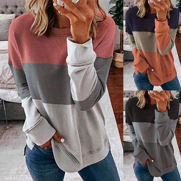 women's t-shirt spliced oversized crewneck for women street fashion long sleeve t shirt casual classic tunic pullover spring en, White
women's t-shirt spliced oversized crewneck for women street fashion long sleeve t shirt casual classic tunic pullover spring en, White