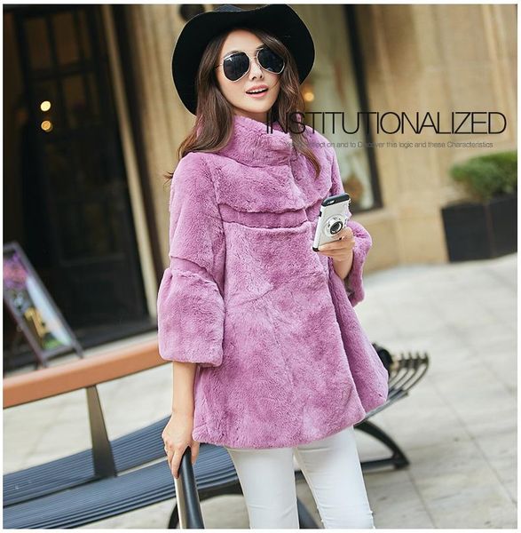 women's fur & faux elegant stand collar wave cut loose fit full pelt natural coat outerwear autumn winter real jacket, Black
women's fur & faux elegant stand collar wave cut loose fit full pelt natural coat outerwear autumn winter real jacket, Black