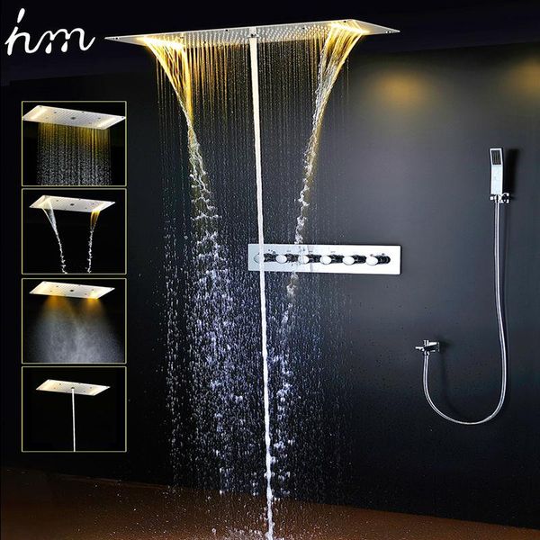 hm concealed thermostatic shower set sus304 mirror panel with led shower head 380x700 rainfall mist spray waterfall water column
hm concealed thermostatic shower set sus304 mirror panel with led shower head 380x700 rainfall mist spray waterfall water column