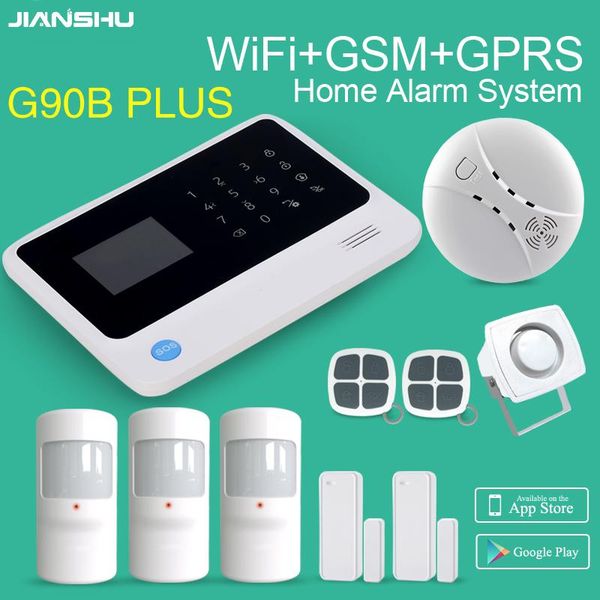 alarm systems jianshu gsm wifi system gprs mobile app control security with smoke detector wire siren pir sensor
alarm systems jianshu gsm wifi system gprs mobile app control security with smoke detector wire siren pir sensor