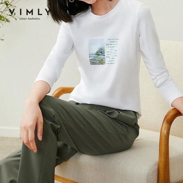 women's t-shirt vimly women tshirts fashion letter print full sleeve pullover casual round neck cotton t shirt clothes female f6388, White
women's t-shirt vimly women tshirts fashion letter print full sleeve pullover casual round neck cotton t shirt clothes female f6388, White