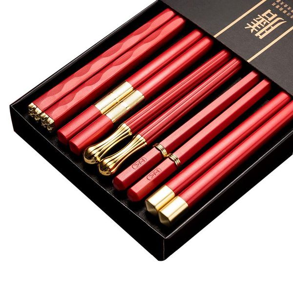 chopsticks 5 pairs japanese chinese for eating red sushi sticks reusable metal korean set healthy alloy tableware
chopsticks 5 pairs japanese chinese for eating red sushi sticks reusable metal korean set healthy alloy tableware
