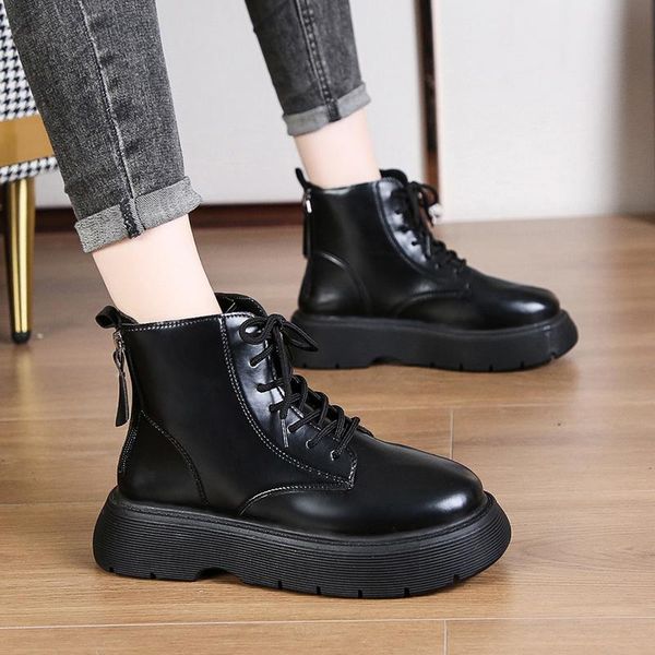 boots winter keep warm women's fashion back zipper platform non-slip ankle ladies lace-up soft bottom, Black
boots winter keep warm women's fashion back zipper platform non-slip ankle ladies lace-up soft bottom, Black