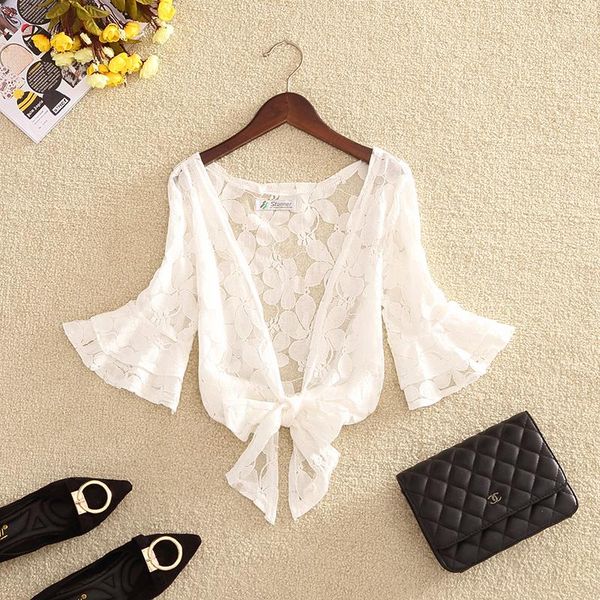 women's blouses & shirts summer women casual knitting hollow out sun blouse 2021 ladies fashion solid short sleeve cover beach sun-resi, White
women's blouses & shirts summer women casual knitting hollow out sun blouse 2021 ladies fashion solid short sleeve cover beach sun-resi, White