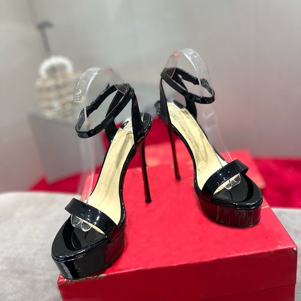 designer women sandals party fashion 100% leather dance shoe new heels super 10cm lady wedding metal belt buckle high heel woman shoes large, Black
designer women sandals party fashion 100% leather dance shoe new heels super 10cm lady wedding metal belt buckle high heel woman shoes large, Black