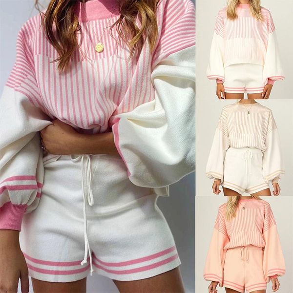 women's tracksuits european and american 2021 autumn winter long-sleeved sweater shorts home wear two-piece suit casual woman, Gray
women's tracksuits european and american 2021 autumn winter long-sleeved sweater shorts home wear two-piece suit casual woman, Gray