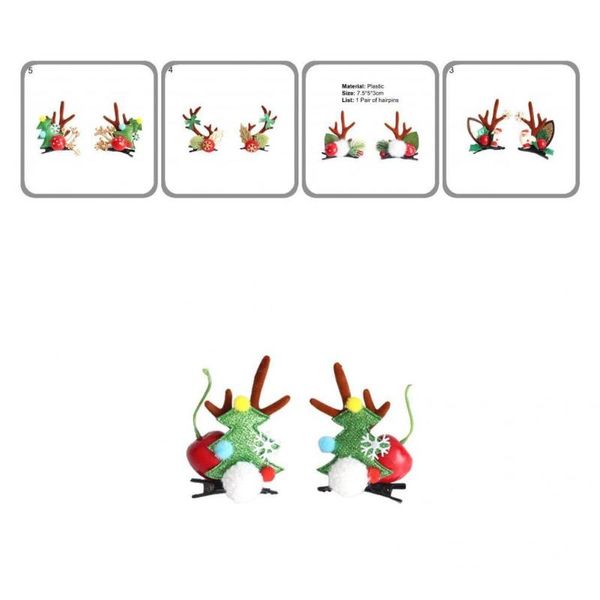 hair accessories 1 pair lightweight reindeer antlers clips christmas headwear girls beauty reusable, Slivery;white
hair accessories 1 pair lightweight reindeer antlers clips christmas headwear girls beauty reusable, Slivery;white
