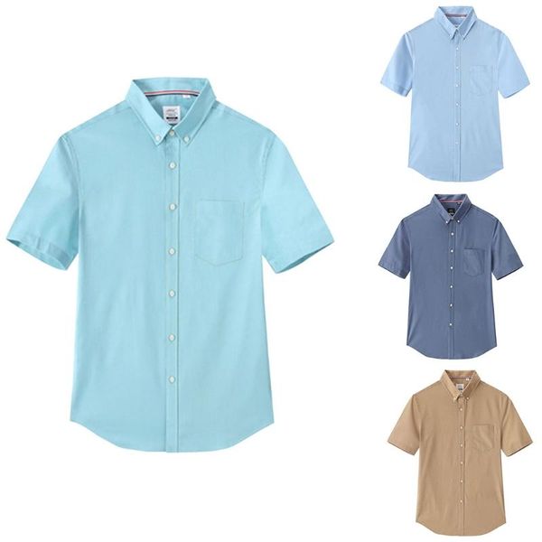 men's dress shirts mens summer short sleeve regular-fit shirt simple solid color classic turn-down collar blouse button down left chest, White;black
men's dress shirts mens summer short sleeve regular-fit shirt simple solid color classic turn-down collar blouse button down left chest, White;black